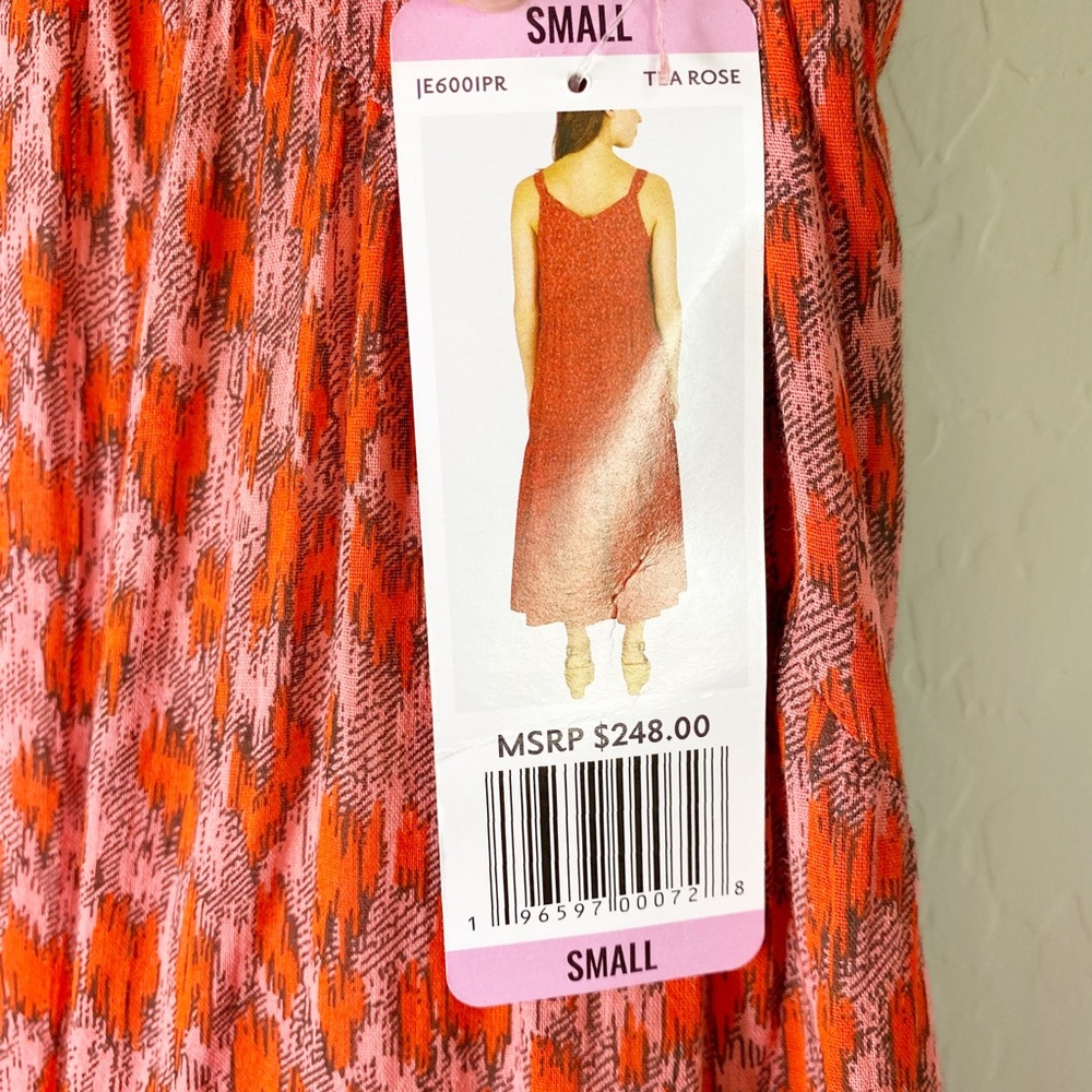 Joie Maxi Dress in Tea Rose Orange Pink Size S NWT - Picture 9 of 15